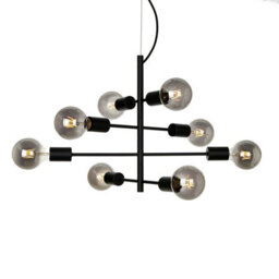 Luminosa Lighting Luminosa Portel Industrial, Retro 8 Light Multi Arm Pendant Ceiling Light, E27 - thumbnail 1