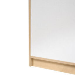 Wyld And Coco Novahome Two-Door Bookcase White And Light Brown, Tall Open Shelves And Concealed Cupboard - thumbnail 7