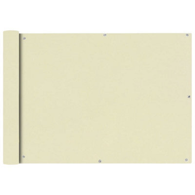 Berkfield Balcony Screen Oxford Fabric 75X600 Cm Cream - image 1