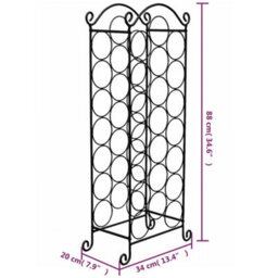 Vidaxl Wine Rack For 21 Bottles Metal Wine Racks - thumbnail 5