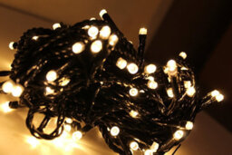 Best Artificial 750 Warm White Low Voltage Mains Powered Led Waterproof String Lights With Optional Timer & Memory (Black Cable) - thumbnail 1