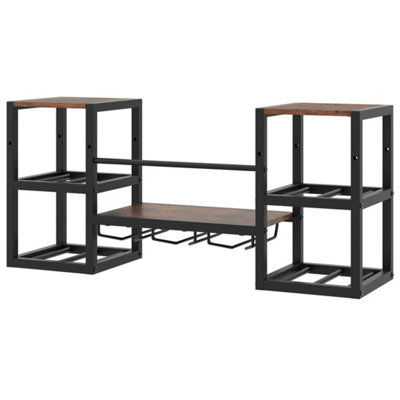 Wall Mounted Wine Rack Hanging Wine Rack With Glass Holder - image 1