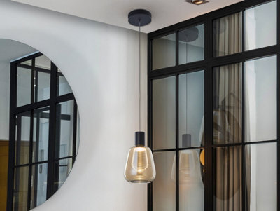 Luminosa Lighting Luminosa Carisa Slim Pendant Ceiling Light Black Led 3000K - Uk Stock - image 1