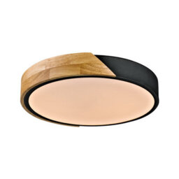 Luminosa Lighting Luminosa Nastro Decorative Flush Ceiling Light Wood, Black 3000K Warm White - thumbnail 2