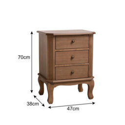 Melody Maison 4 Drawer Dark Wood Chest Of Drawers And Pair Of 3 Drawer Bedside Tables - Ashwell Range - thumbnail 9