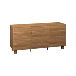 Sweeek - Sideboard 3 Drawers 3 Doors Wood Decor Hazel Wood Effect 160X40X73 Cm - Ayana - thumbnail 2