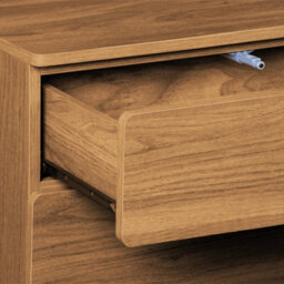 Sweeek - Sideboard 3 Drawers 3 Doors Wood Decor Hazel Wood Effect 160X40X73 Cm - Ayana - thumbnail 7