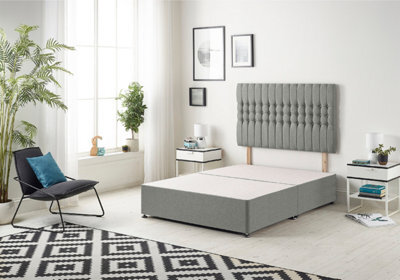 Somnior Beds Somnior Galaxy Linen Silver Divan Base With Headboard - King - image 1