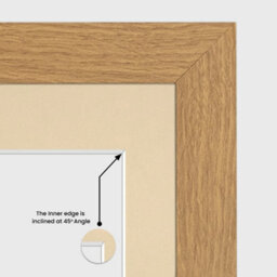 AK Frames 20X14 Oak Sleek Multi Photo Frame With Ivory Mount - Holds 2 Apertures (2X) A4 Photos - thumbnail 7