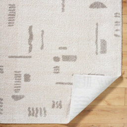 Livabliss Fossay Shaggy-Washable Beige Grey Modern Hig Pile Living Bedroom Rug 200 X 275 Cm Easy Care, Non Shedding - thumbnail 4