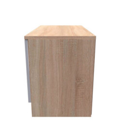 Trent Low 2 Door Sideboard In Grey & Bardolino Oak (Ready Assembled) - thumbnail 2