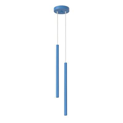 Sollux Lighting Pastelo Steel Light Blue 2 Lights Modern Pendant Lamps - image 1