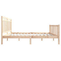 Berkfield Bed Frame Solid Wood 140X190 Cm - thumbnail 5