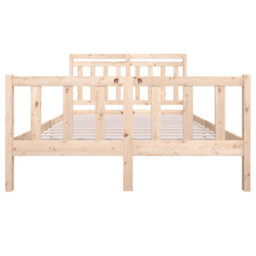 Berkfield Bed Frame Solid Wood 140X190 Cm - thumbnail 4