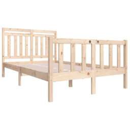 Berkfield Bed Frame Solid Wood 140X190 Cm - thumbnail 3