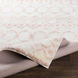 Livabliss Aliyah Shaggy-Global Pink Ivory Plush Soft Pile Living Bedroom Rug 200 X 275 Cm Easy Care, Non Shedding - thumbnail 4
