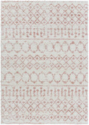Livabliss Aliyah Shaggy-Global Pink Ivory Plush Soft Pile Living Bedroom Rug 200 X 275 Cm Easy Care, Non Shedding - thumbnail 1