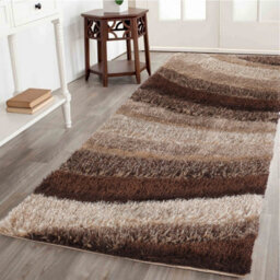 Modern Soft Waves Shimmer Shaggy Area Rugs Bronze 200X290 Cm - thumbnail 4