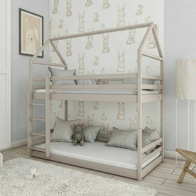 Arte Axel Cashmere 90 X 190Cm House Bunk Bed - Foam/bonnell Mattresses Included - image 1