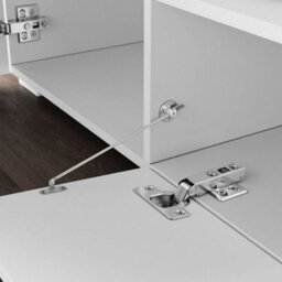 180Cm Modern High Gloss Tv Unit Cabinet Stand White Storage Door With Led Lights - thumbnail 4