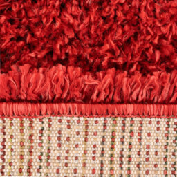 Loomed Wine Thick Soft Shaggy Runner Rug 60X240Cm - thumbnail 4