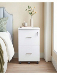 Songmics 2-Drawer File Cabinet, Locking Filing Cabinet For Home Office, Small Rolling File Cabinet, Printer Stand - thumbnail 2
