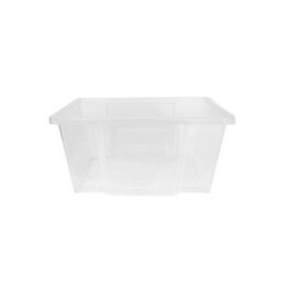 Set Of 3  50L Clear Plastic Storage Boxes With Blue Clip Lids  Stackable, Durable And Ideal For Home, Office Or Garage Use - thumbnail 6