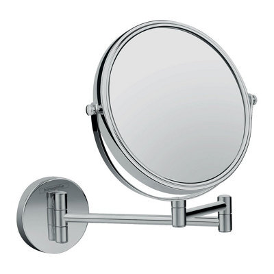 Hansgrohe Logis Universal Bathroom Shaving Mirror Wall Mounted Chrome Round - image 1