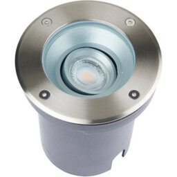 Recessed Outdoor Ip67 Round Ground Light - 50W Gu10 Reflector - Stainless Steel - thumbnail 3