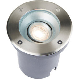 Recessed Outdoor Ip67 Round Ground Light - 50W Gu10 Reflector - Stainless Steel - thumbnail 1