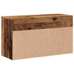 Berkfield Shoe Bench Old Wood 80X30X45 Cm Engineered Wood - thumbnail 6