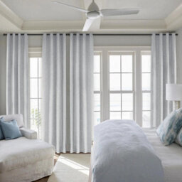 Ameha Silver Linen 100%blackout Eyelet Curtain Energy Efficient Thermal Insulated Ready Made For Living Room Curtains 90''x90'' - thumbnail 4