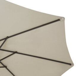 Wyld And Coco Beige Oval Garden Parasol 247 Cm Aluminium Frame Crank-Operated Weather Resistant - thumbnail 7
