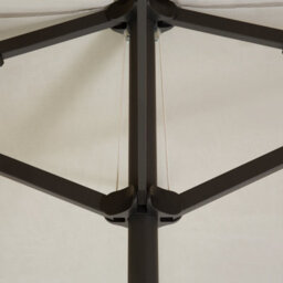 Wyld And Coco Beige Oval Garden Parasol 247 Cm Aluminium Frame Crank-Operated Weather Resistant - thumbnail 6
