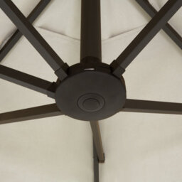 Wyld And Coco Beige Oval Garden Parasol 247 Cm Aluminium Frame Crank-Operated Weather Resistant - thumbnail 5