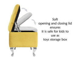 Londona 150Cm Chesterfield Ottoman Storage Bench - Plush Velvet Shoe Bench - Mustard Gold Upholstery Footstool With Storage - thumbnail 4