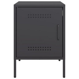 Berkfield Bedside Cabinets 2 Pcs Black 36X39X50.5 Cm Steel - thumbnail 4