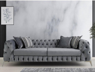 Stratus Interiors Italian Velvet Chesterfield Sofa Hand Upholstered - 2 Seater - image 1