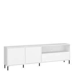 Furniture To Go Avenale Tv Cabinet 2 Door 1 Drawer In Alpine White High Gloss - thumbnail 1