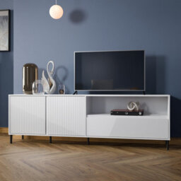 Furniture To Go Avenale Tv Cabinet 2 Door 1 Drawer In Alpine White High Gloss - thumbnail 4