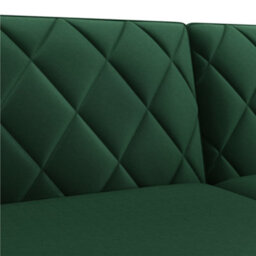 Yaheetech Velvet 2 Seater Convertible Sofa - Green - thumbnail 7
