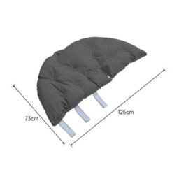 Living And Home Grey Outdoor Garden Egg Swing Chair Seat Pad Cushion,hanging Basket Hammock Cushion For Indoor Outdoor - thumbnail 9