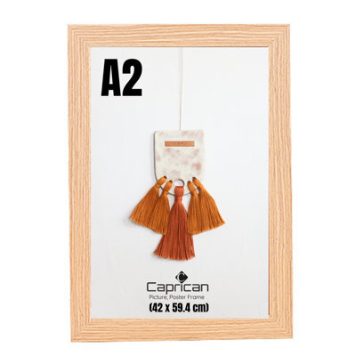 A2 Oak Picture Frame Photo Frame Perspex Sheet For Wall Or Table, Landscape & Portrait Orientation 42 X 59.4 Cm (16.5 X 23.4 Inch) - image 1
