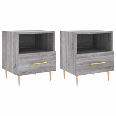 Berkfield Modern Bedside Cabinets 2 Pcs Grey Sonoma 40X35X47.5 Cm Engineered Wood - image 1