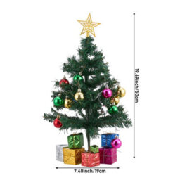 Living And Home Mini Christmas Tree With Bells And Lights, 19Cm W X 50Cm H - thumbnail 8