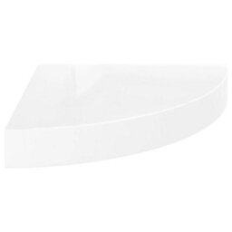Vidaxl Floating Corner Shelves 2 Pcs High Gloss White 25X25X3.8 Cm Mdf - thumbnail 3