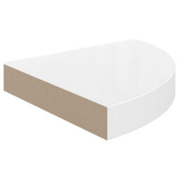 Vidaxl Floating Corner Shelves 2 Pcs High Gloss White 25X25X3.8 Cm Mdf - thumbnail 4