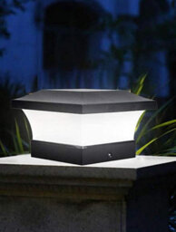 4 X Smart Garden Solar Black Garden Fence Post Top Lights Super Bright White Led - thumbnail 6