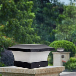 4 X Smart Garden Solar Black Garden Fence Post Top Lights Super Bright White Led - thumbnail 5