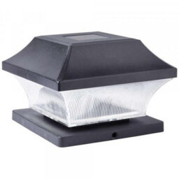4 X Smart Garden Solar Black Garden Fence Post Top Lights Super Bright White Led - thumbnail 2